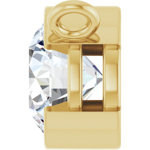 14K Yellow Gold 3/4 CT Lab-Grown Diamond Necklace Center