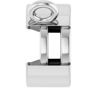 Platinum 6 mm Round Half-Bezel Solitaire Necklace Center