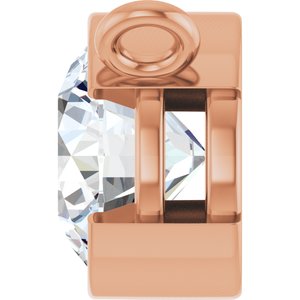 14K Rose Gold 3/4 CT Lab-Grown Diamond Necklace Center