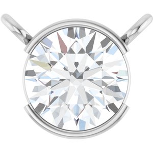 Platinum 3/4 CT Lab-Grown Diamond Necklace Center