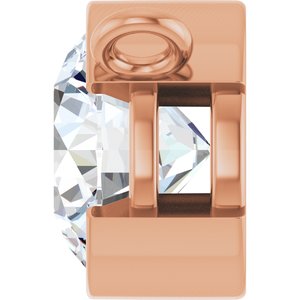 14K Rose Gold 1 CT Lab-Grown Diamond Necklace Center