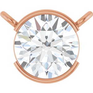 14K Rose Gold 1 CT Lab-Grown Diamond Necklace Center