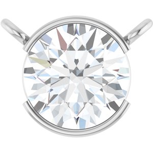 14K White Gold 1 CT Lab-Grown Diamond Necklace Center