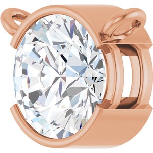 14K Rose Gold 1 CT Lab-Grown Diamond Necklace Center