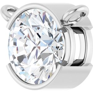 14K White Gold 1 CT Lab-Grown Diamond Necklace Center