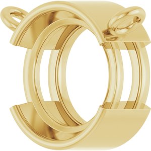 14K Yellow Gold 8 mm Round Solitaire Necklace Center