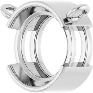 Platinum 8 mm Round Solitaire Necklace Center