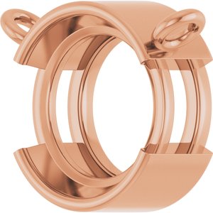 18K Rose Gold 8 mm Round Solitaire Necklace Center