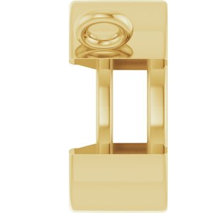 18K Yellow Gold 8 mm Round Solitaire Necklace Center