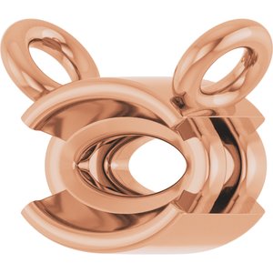 18K Rose Gold 5x3 mm Oval Half-Bezel Solitaire Necklace Center