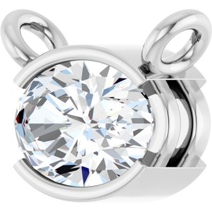 Platinum 3/8 CT Natural Diamond Necklace Center