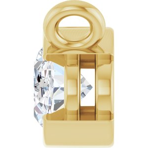 14K Yellow Gold 3/8 CT Natural Diamond Necklace Center