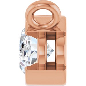 14K Rose Gold 3/8 CT Lab-Grown Diamond Necklace Center