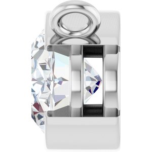 Half-Bezel Solitaire Necklace or Center