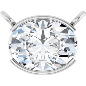 Half-Bezel Solitaire Necklace or Center
