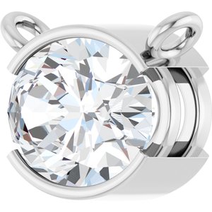 Half-Bezel Solitaire Necklace or Center