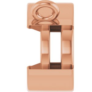 10K Rose Gold 9x7 mm Oval Half-Bezel Solitaire Necklace Center