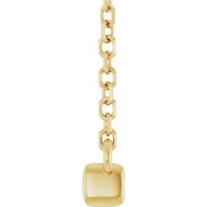 14K Yellow Gold 1/4 CTW Lab-Grown Diamond French-Set Bar 18" Necklace