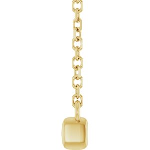 14K Yellow Gold 1/2 CTW Lab-Grown Diamond French-Set Bar 18" Necklace