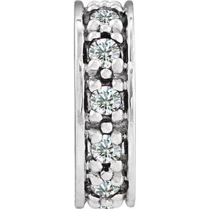 14K White Gold 1/8 CTW Lab Grown Diamond Roundel