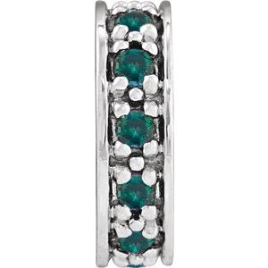 14K White Gold Natural Alexandrite Roundel