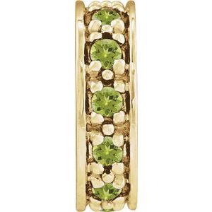 14K Yellow Gold Natural Perdiot Roundel