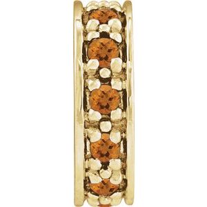 14K Yellow Gold Natural Citrine Roundel