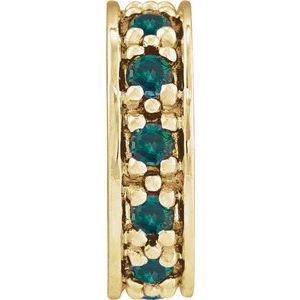 14K Yellow Gold Natural Alexandrite Roundel
