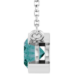 Sterling Silver Lab-Grown Alexandrite 18" Necklace