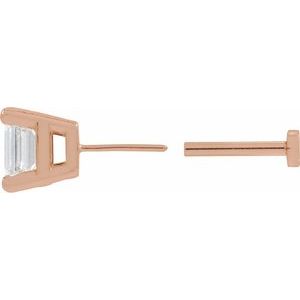 14K Rose Gold 1 1/3 CT Lab-Grown Diamond Earring