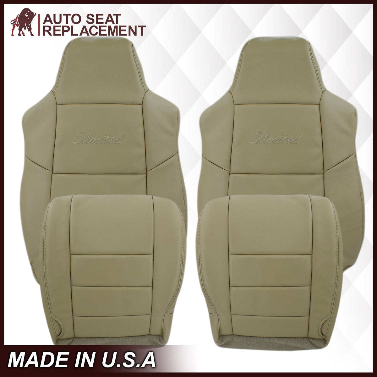 2002-2005 Ford Excursion Limited Seat Cover in Tan: Choose From Variations