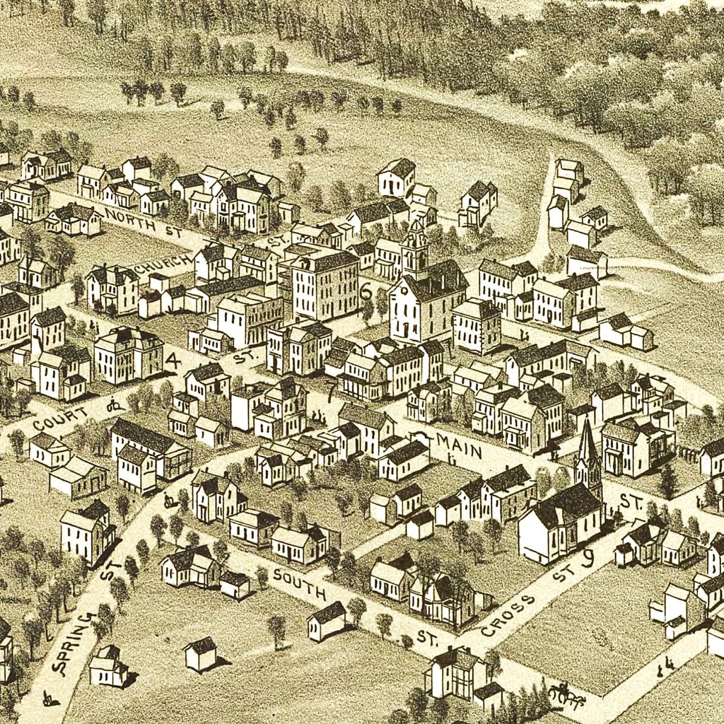 Vintage Map of Harrisville, West Virginia 1899