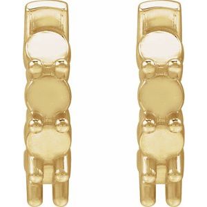 14K Yellow Gold 3 mm Round Hinged 13.1 mm Hoop Earring Mounting – image 2