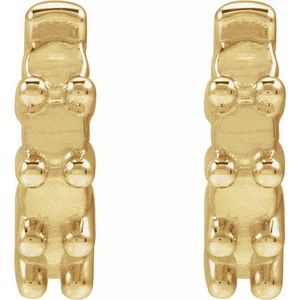 14K Yellow Gold 2 mm Round Hinged 9.9 mm Hoop Earring Mounting – image 2