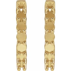 14K Yellow Gold 3 mm Round Hinged 20.9 mm Hoop Earring Mounting – image 2