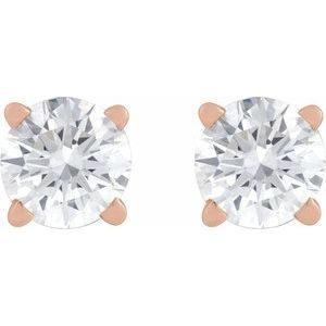 14K Rose Gold 1/2 CT Lab-Grown Diamond Earring – image 2