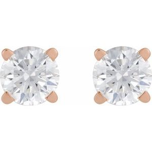 14K Rose Gold 1/4 CT Natural Diamond Earring – image 2
