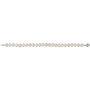 Sterling Silver 8-9 mm Cultured White Freshwater Pearl 7 3/4" Bracelet – image 2