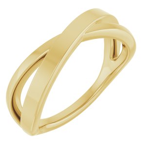 Engravable Criss-Cross Ring