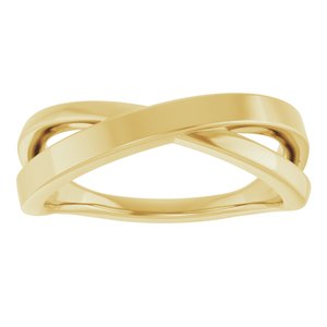 Engravable Criss-Cross Ring