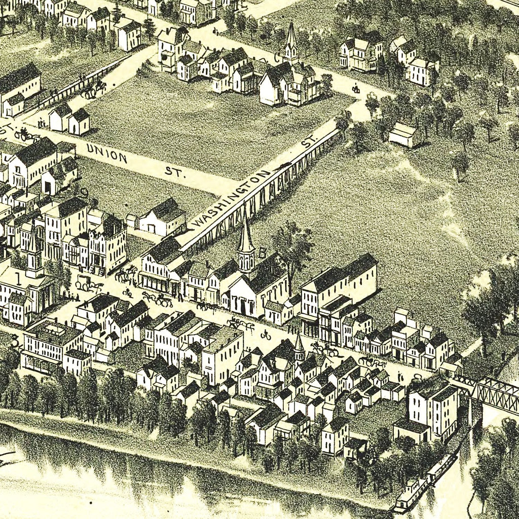 Vintage Map of New Martinsville, West Virginia 1899