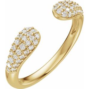 Pavé-Style Open Band