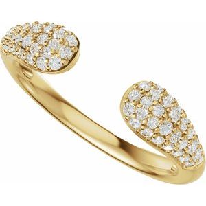 Pavé-Style Open Band