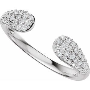 Pavé-Style Open Band