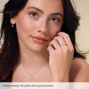 14K Rose Gold Cultured Black Akoya Pearl Charm/Pendant – image 4