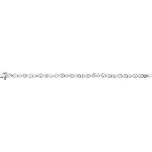 14K White Gold 7 1/8 CTW Lab-Grown Diamond Line 7" Bracelet