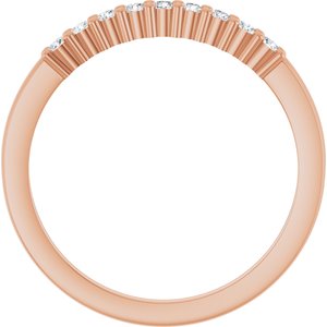 14K Rose Gold 1/5 CTW Natural Diamond Anniversary Band