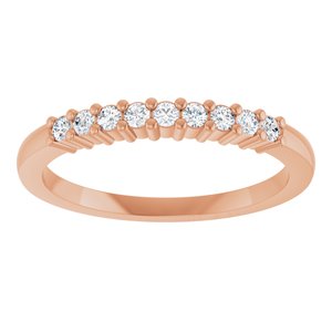 14K Rose Gold 1/5 CTW Natural Diamond Anniversary Band