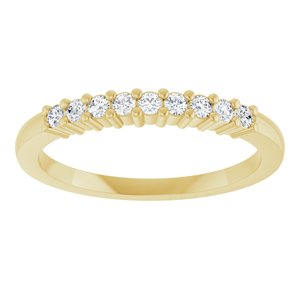 14K Yellow Gold 1/5 CTW Natural Diamond Anniversary Band