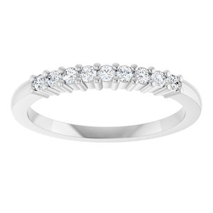 14K White Gold 1/5 CTW Natural Diamond Anniversary Band